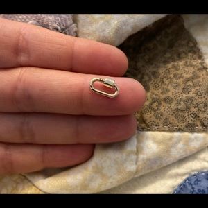 9k gold carabiner lock charm